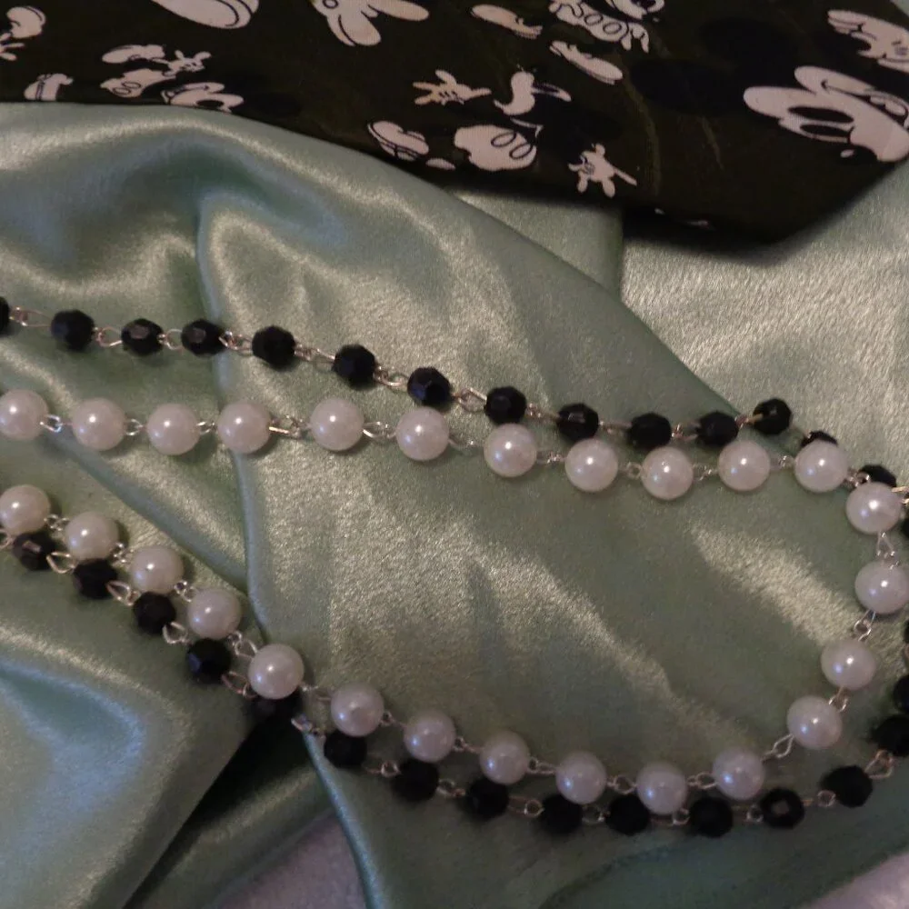 VINTAGE MICKEY TIE & 2 NEW NECKLACES MADE TO LOOK RETRO LOT